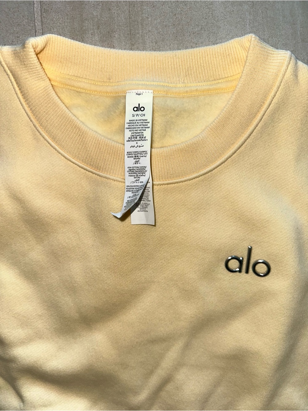 Alo Sweatshirt Yellow - Picture 2 of 3